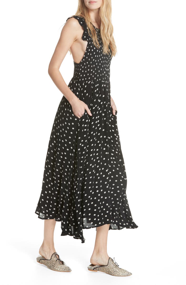 Free People Butterflies Midi Dress, Main, color, 