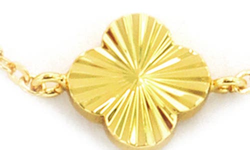 Panacea Clover Station Bracelet In Gold