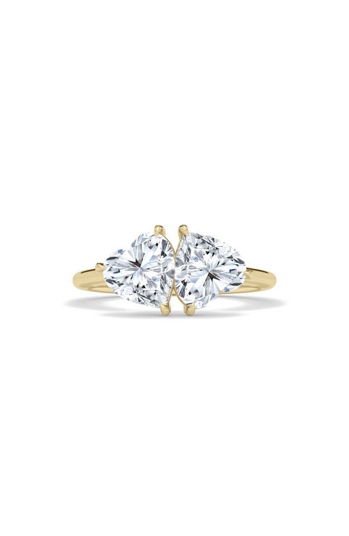 Hautecarat Lab Grown Diamond Twin Heart Ring