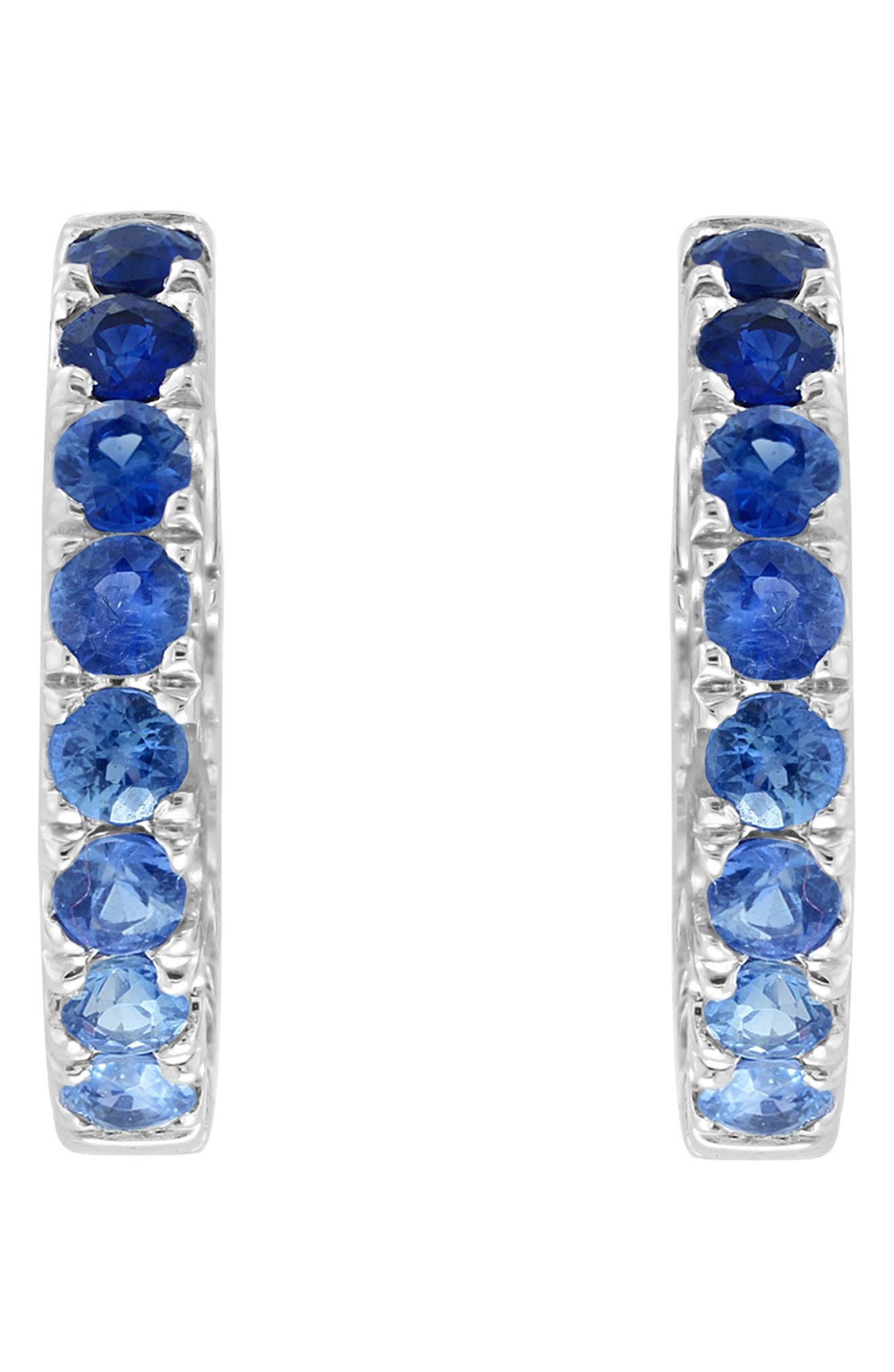 EFFY 14K Gold Natural Sapphire Hoop Earrings