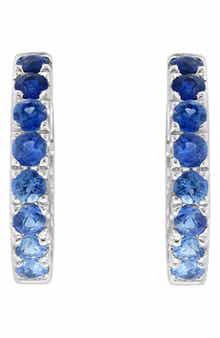 EFFY 14K Gold Natural Sapphire Hoop Earrings