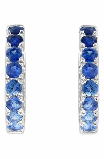 EFFY 14K Gold Natural Sapphire Hoop Earrings
