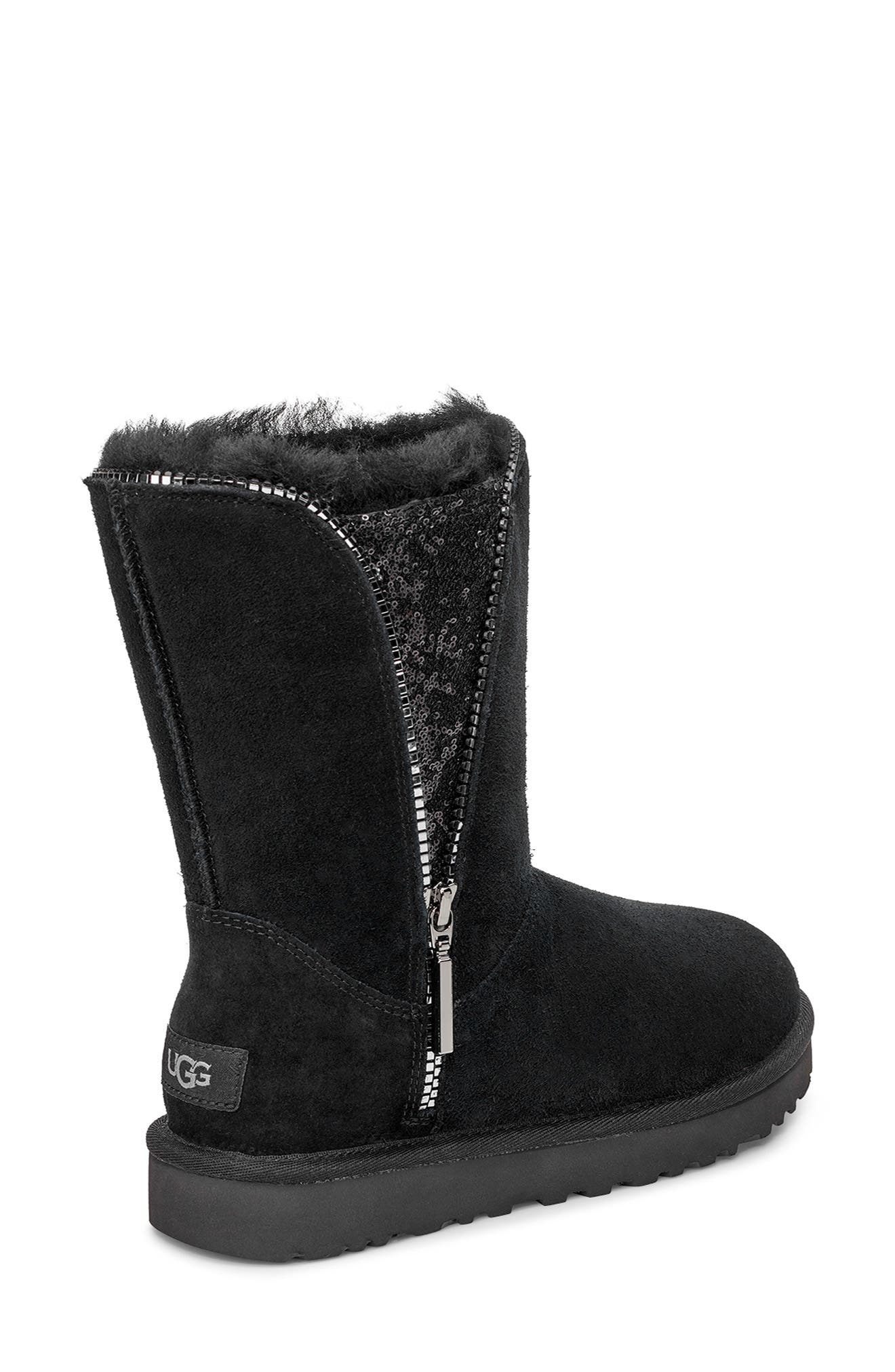 UGG<sup>®</sup> Classic Sequin Inset Zip Boot, Alternate, color, 