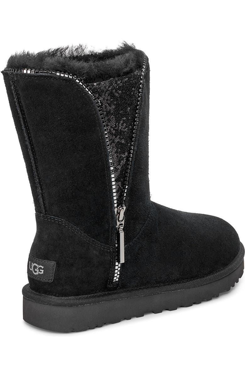 UGG<sup>®</sup> Classic Sequin Inset Zip Boot, Alternate, color,