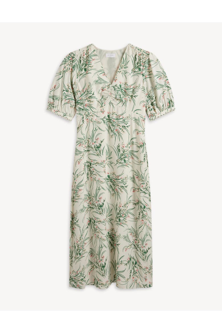 Florentina V-Neck Midi Dress, Alternate, color, Ivorymulti