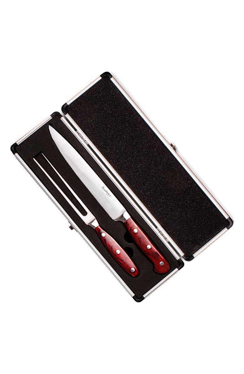 BergHOFF The Pakka Steak Knife & Carving Knife 9-Piece Set, Alternate, color, Brown