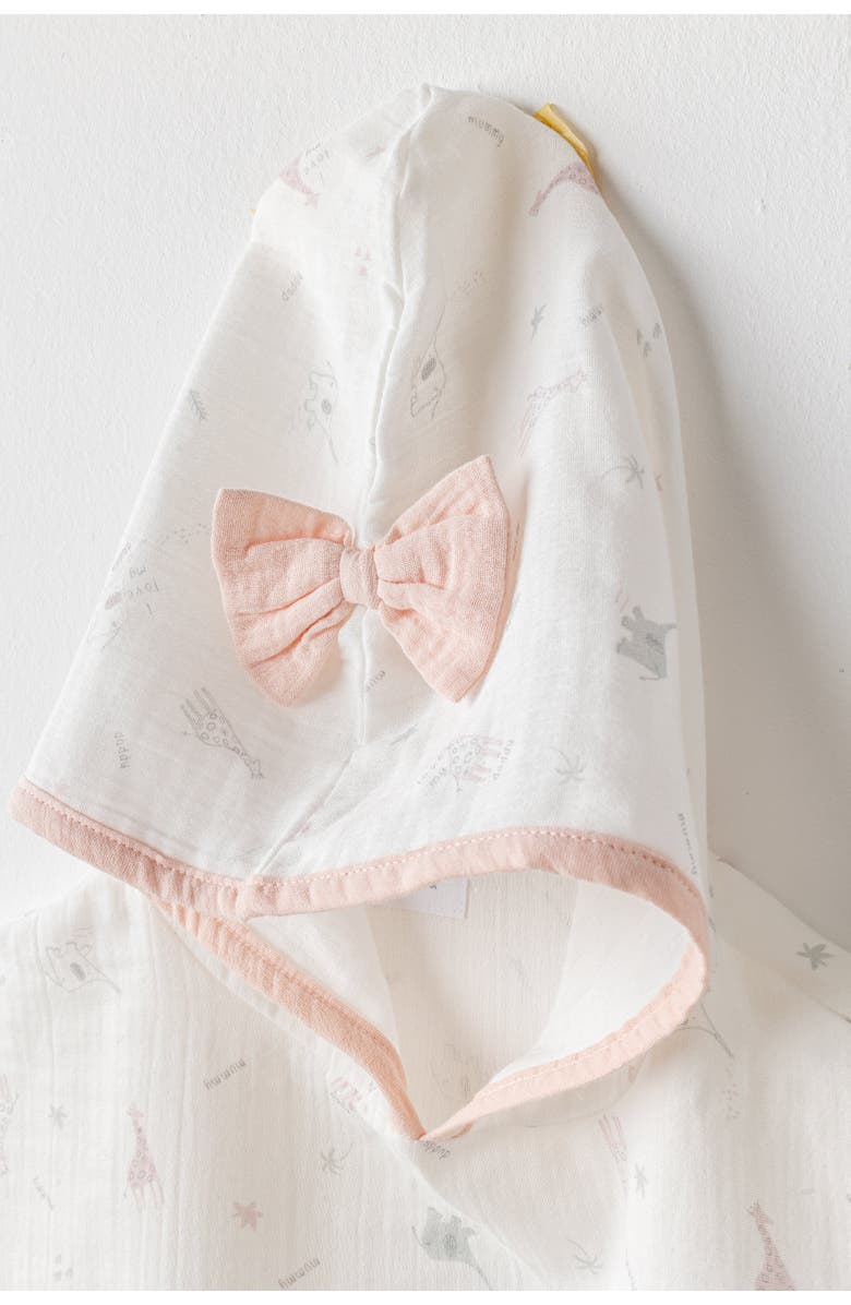 Andy Wawa Love Family Muslin Bow Pancho, Alternate, color, White