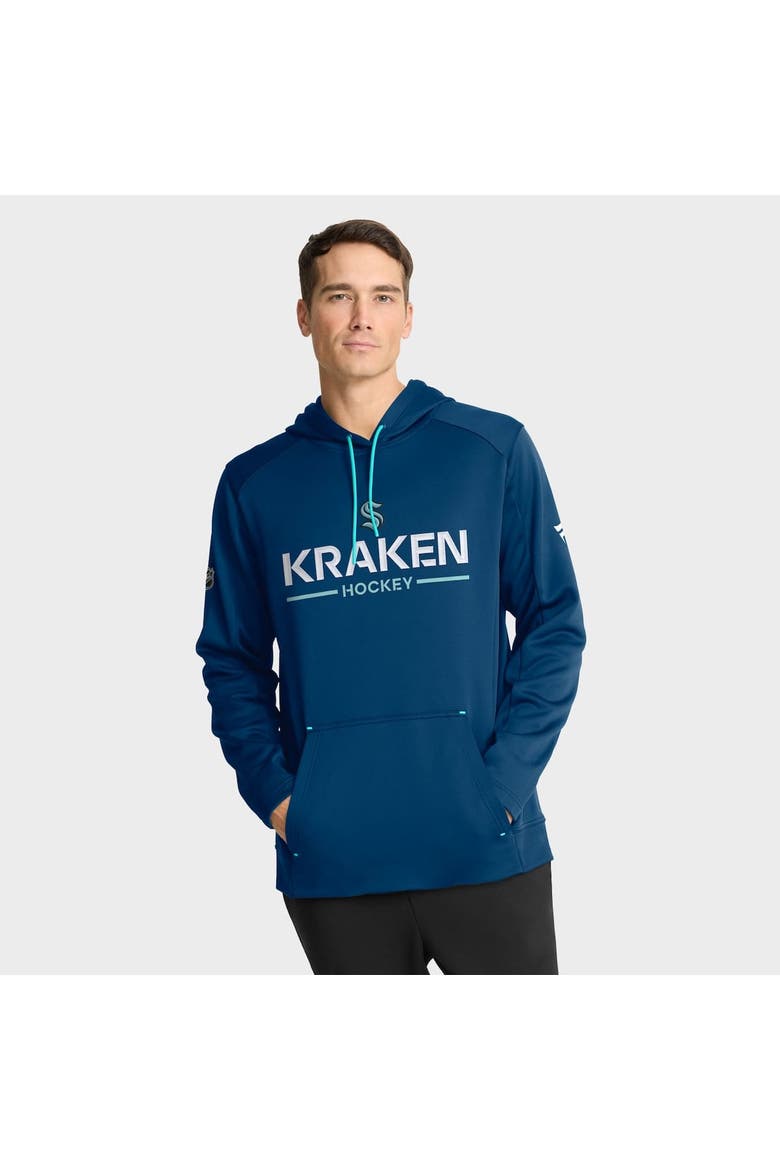 Men's Fanatics Deep Sea Blue Seattle Kraken Authentic Pro Rink Hoodie, Alternate, color, Blue