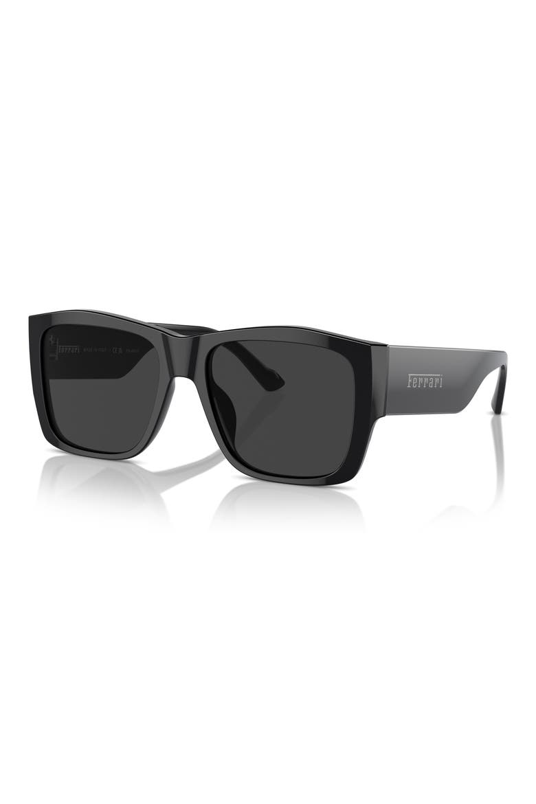 56mm Polarized Square Sunglasses, Alternate, color, BLACK / POLAR GREY