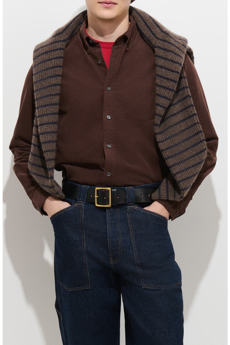 Mill Fine Wale Corduroy Shirt, Main, color, CHICORY COFFEE