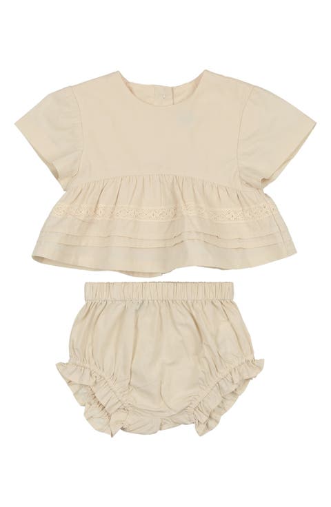 Kids' Pleats 'N' Tiers Peplum Top & Shorts Set (Baby & Toddler)