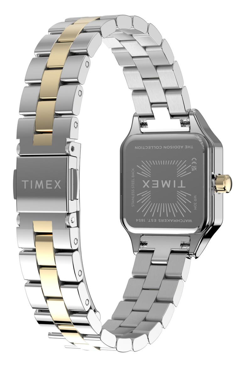 Addison Crystal Bezel Bracelet Watch, 23mm, Alternate, color, SILVER/ GOLD