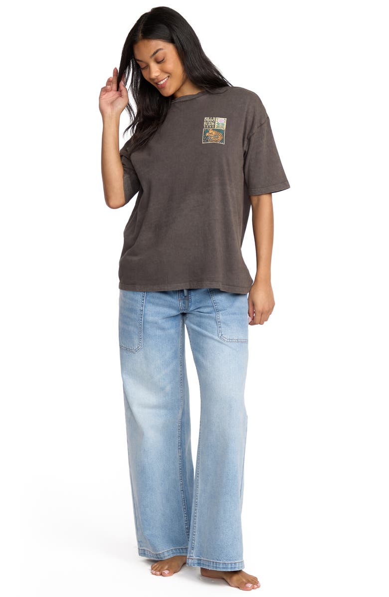 Billabong Daydream Away Cotton Graphic T-Shirt, Alternate, color, Off White / Brown