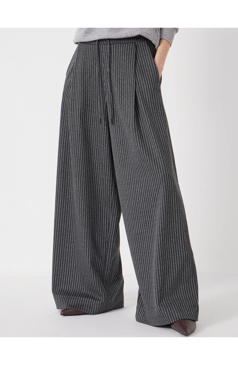 Hush Pinstripe Wide Leg Jersey Pants, Main, color,
