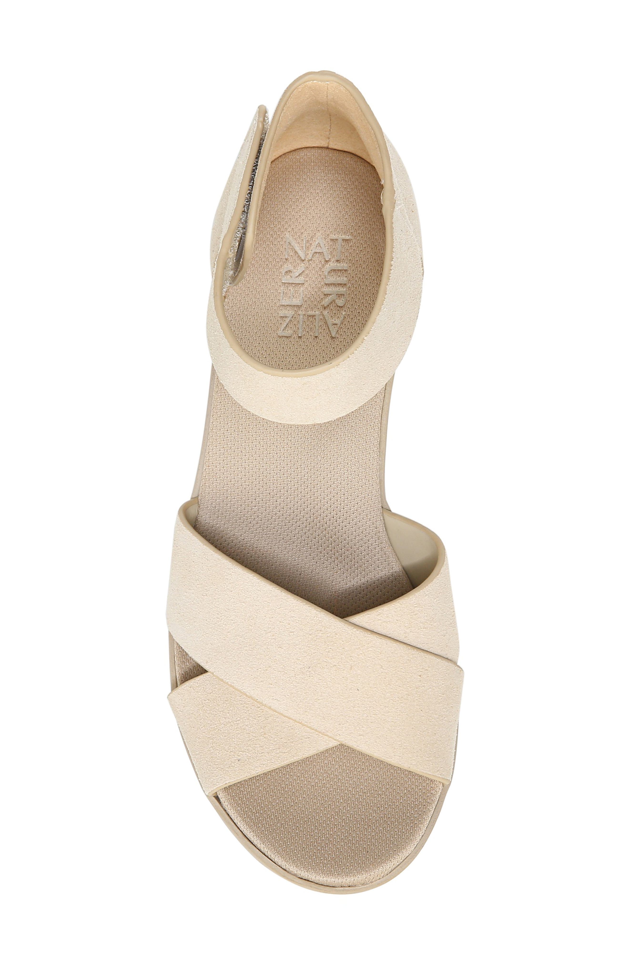 Riviera Wedge Sandal, Alternate, color, PORCELAIN SUEDE