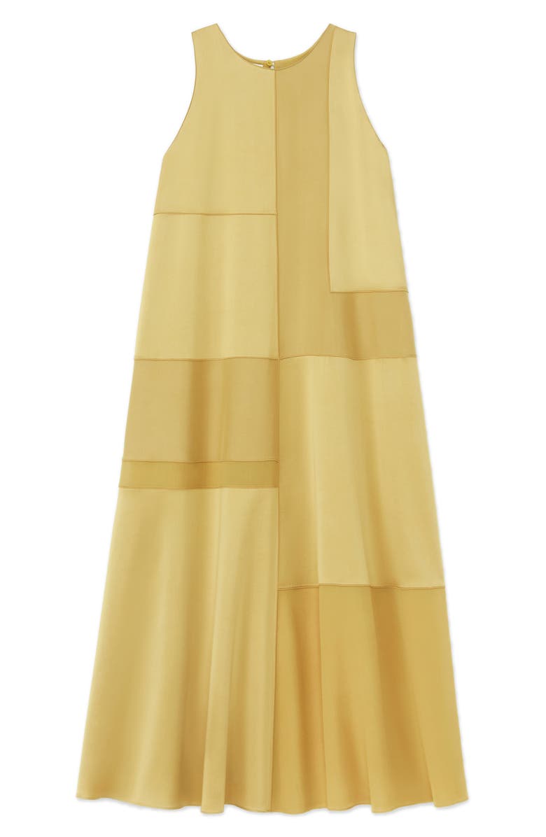 Lafayette 148 New York Block Panel Silk Satin Midi Dress, Alternate, color,