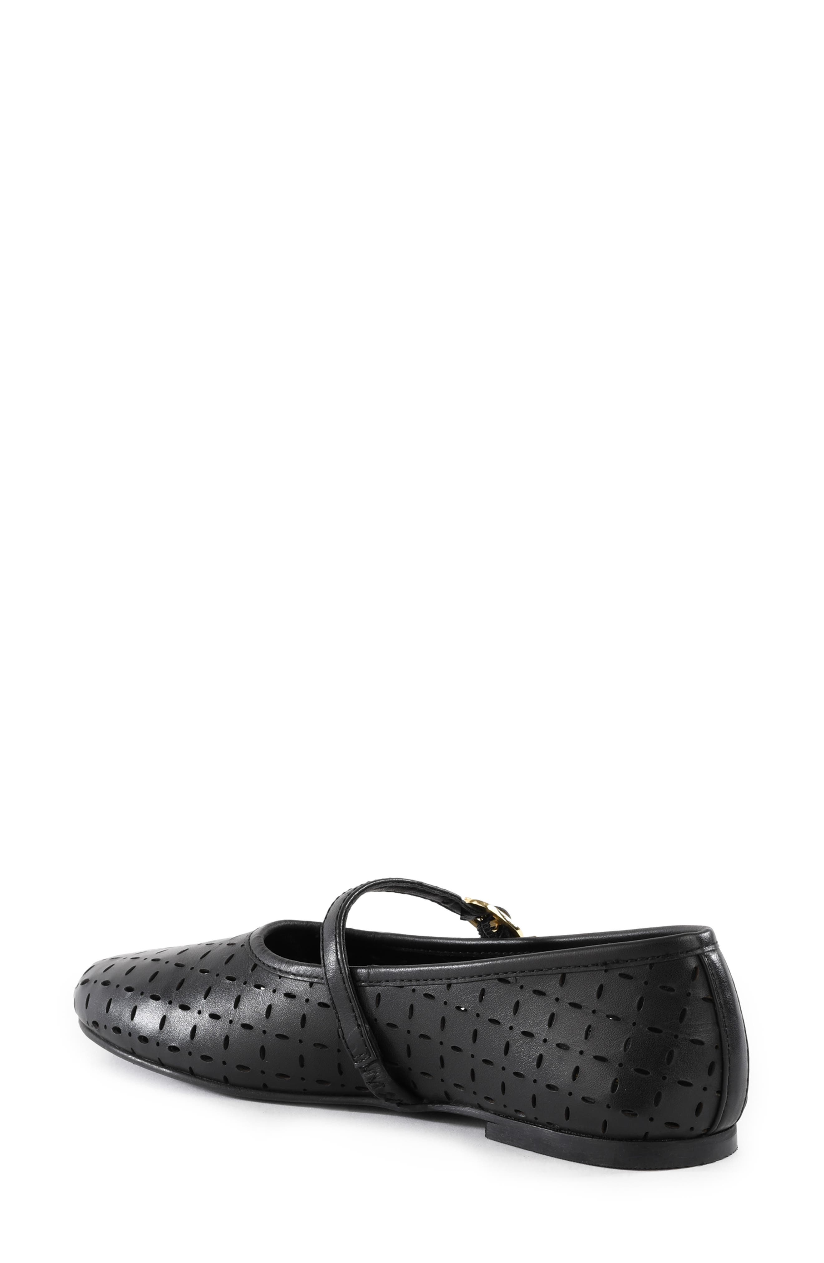 Seychelles Skyler Lasercut Ballet Flat, Alternate, color, Black