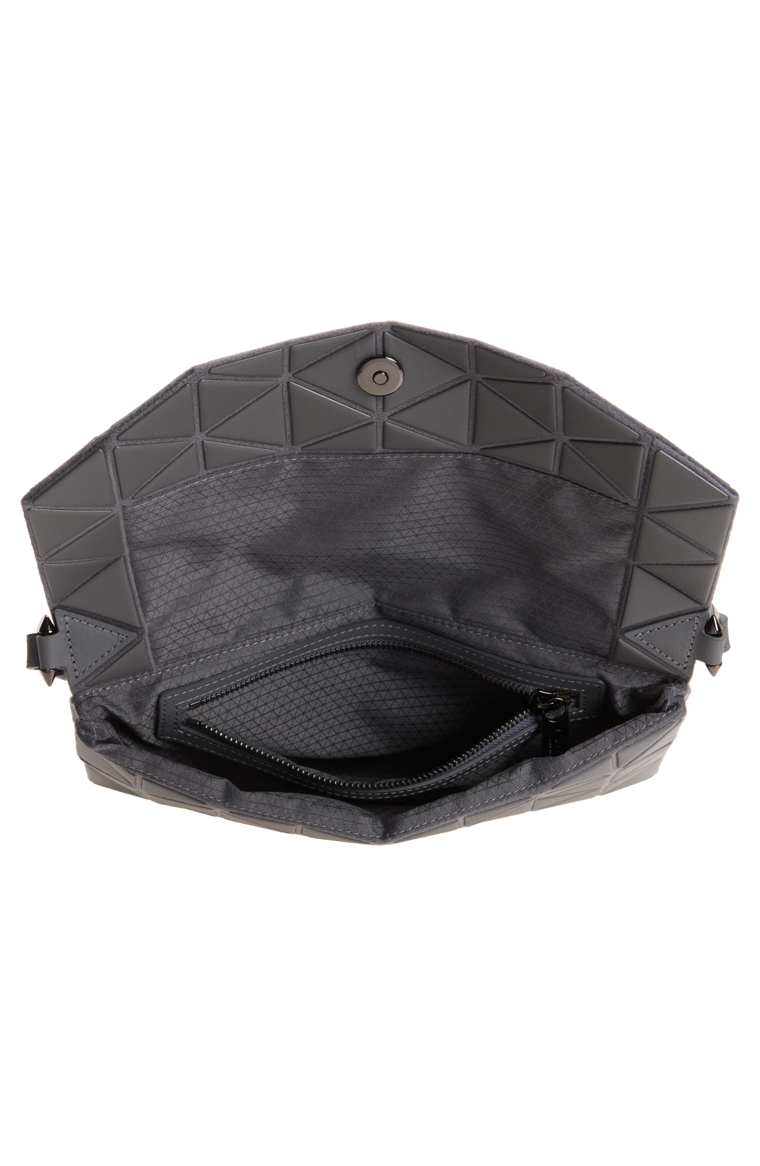 Tonneau Matte Black Crossbody Bag, Alternate, color, DARK GRAY