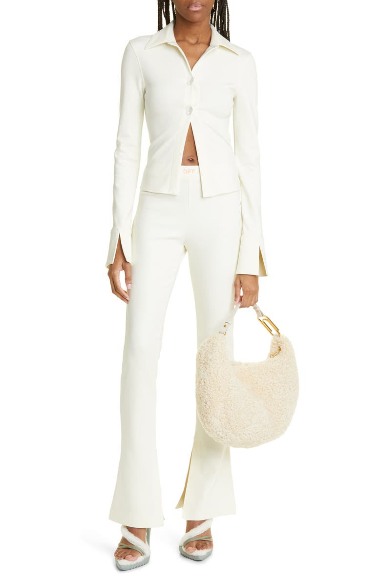 Off-White Sleek Tiny Long Sleeve Shirt, Alternate, color, 