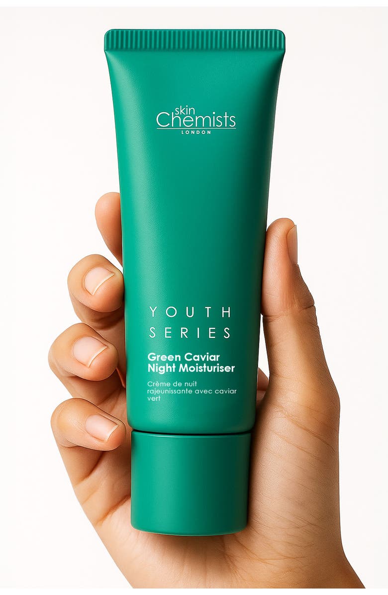 SKINCHEMISTS Youth Series Green Caviar Night Moisturiser 50ml, Alternate, color, White