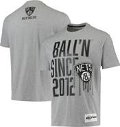 BALL'N Men's BALL'N Heathered Gray Brooklyn Nets Since 2012 T-Shirt