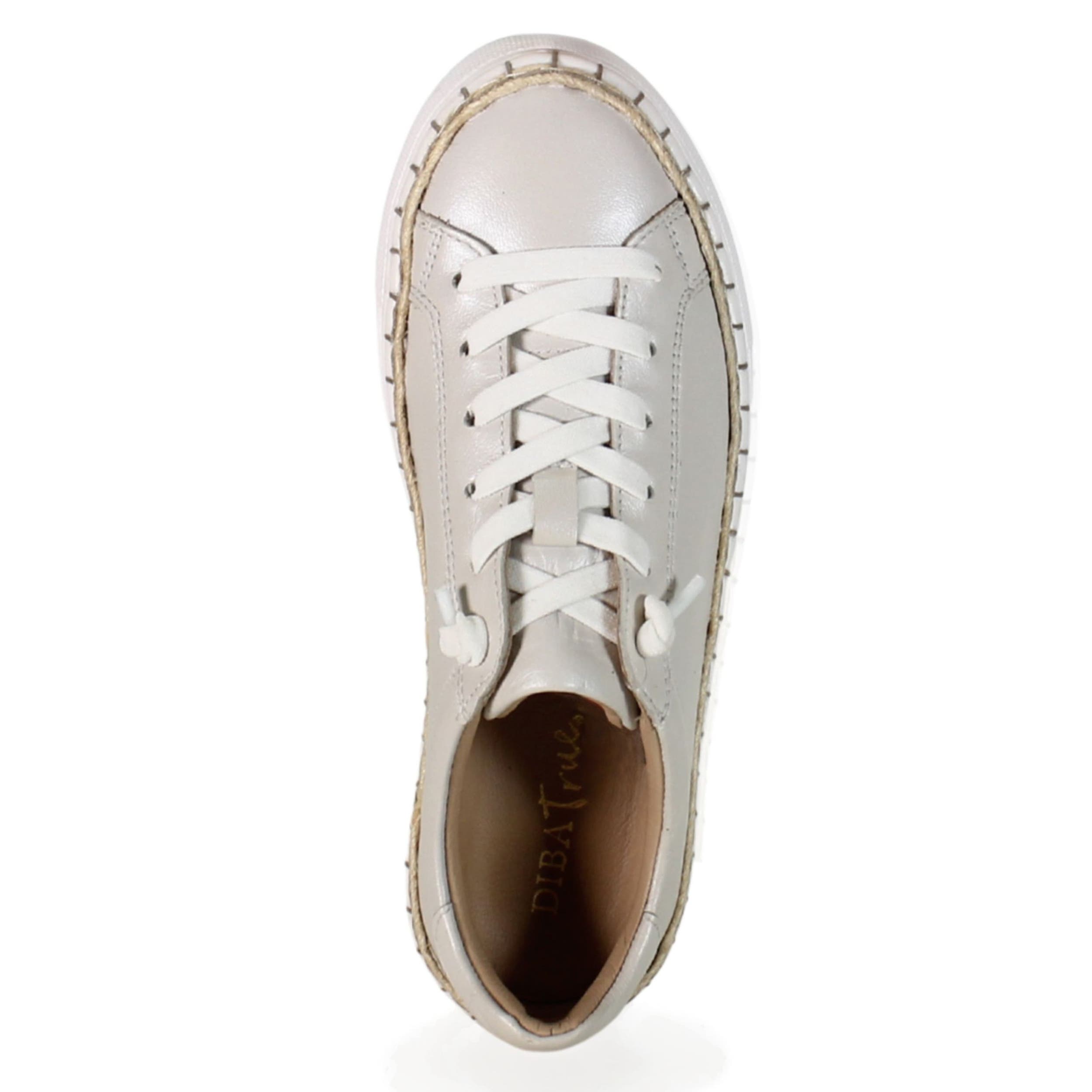 DibaTrue EM BELISH Metallic Leather Lace Up Sneaker, Alternate, color, White