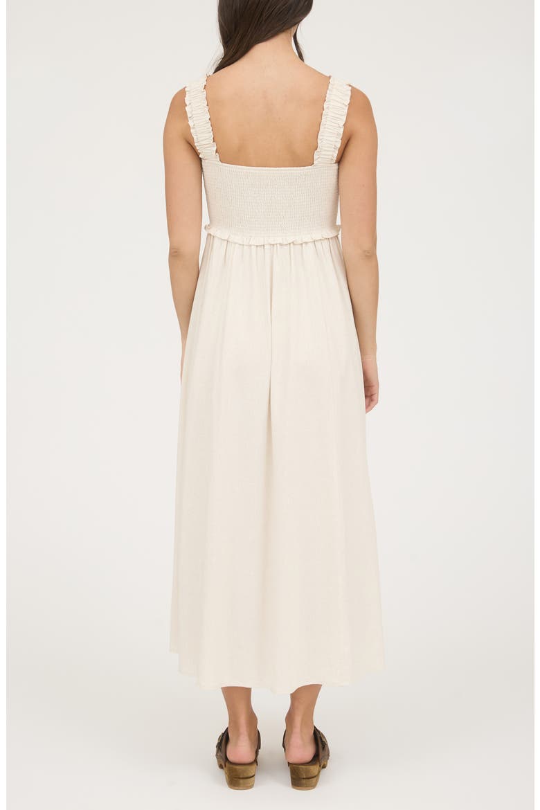 Smocked Midi Sundress, Alternate, color, NATURAL