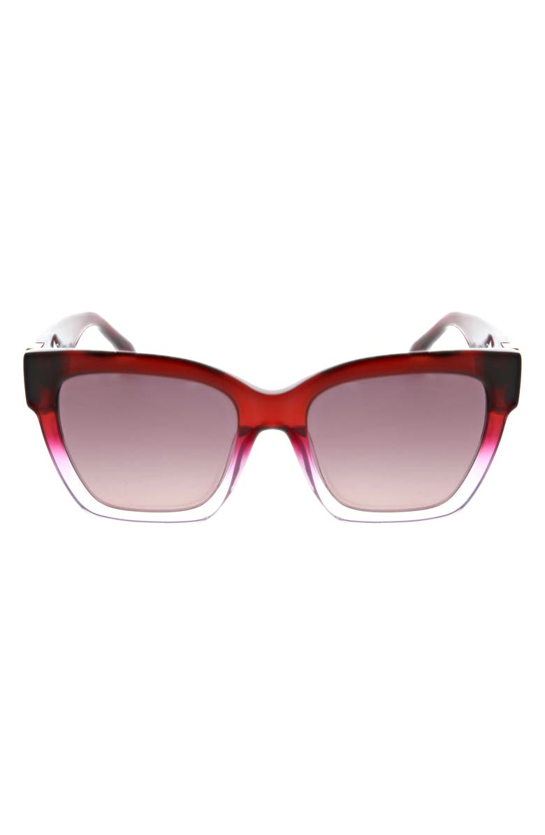 Oscar de la Renta 53mm Butterfly Sunglasses, Main, color, Berry Gradient