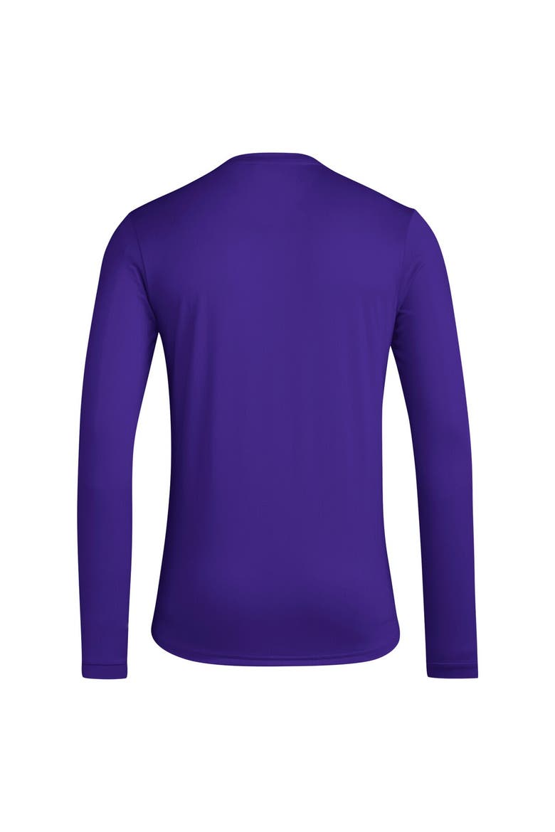 Men's adidas Purple Washington Huskies Locker Football Pre-Game AEROREADY Long Sleeve T-Shirt, Alternate, color, Purple