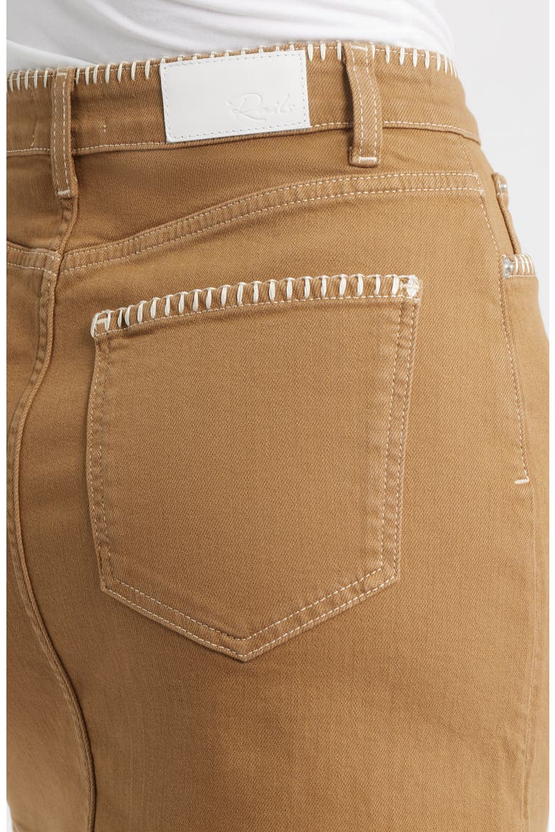 Laurel Embroidered Stitch Denim Miniskirt, Alternate, color, SAFARI EMBROIDERED