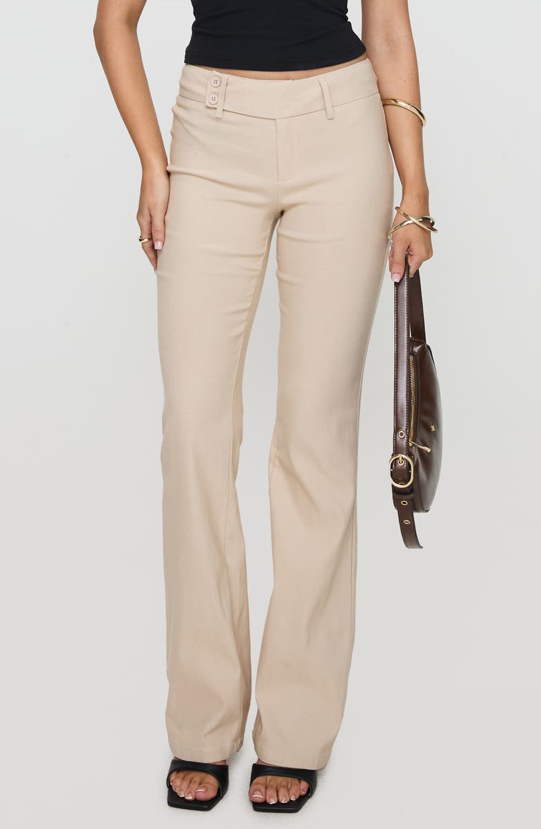 Princess Polly Kinkirk Flare Pants, Main, color, Taupe
