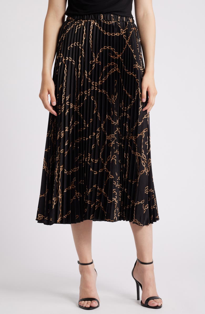 Anne Klein Pleated Pull-On Skirt, Main, color, 