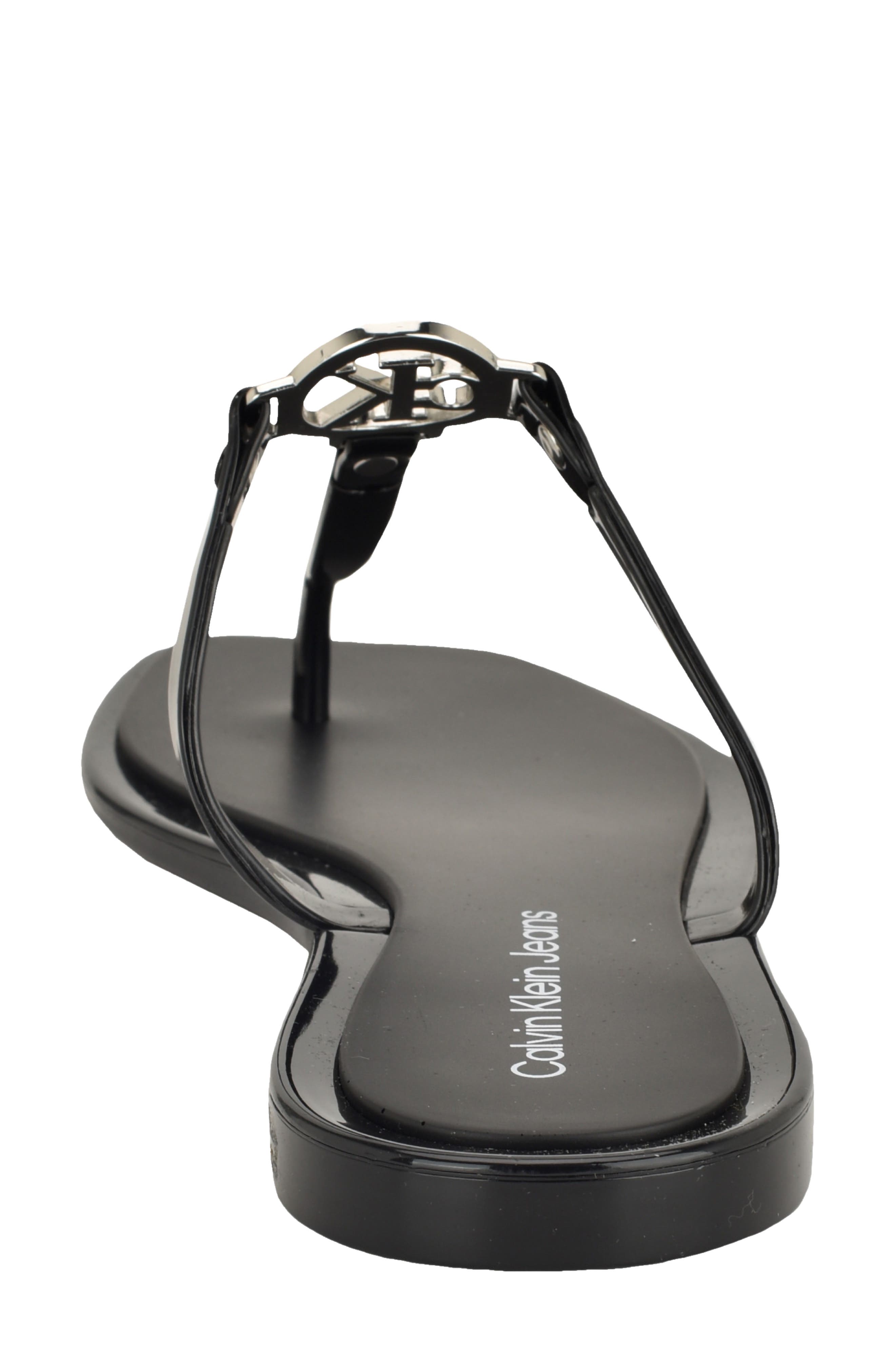 Calvin Klein Ellye Sandal, Alternate, color, Black