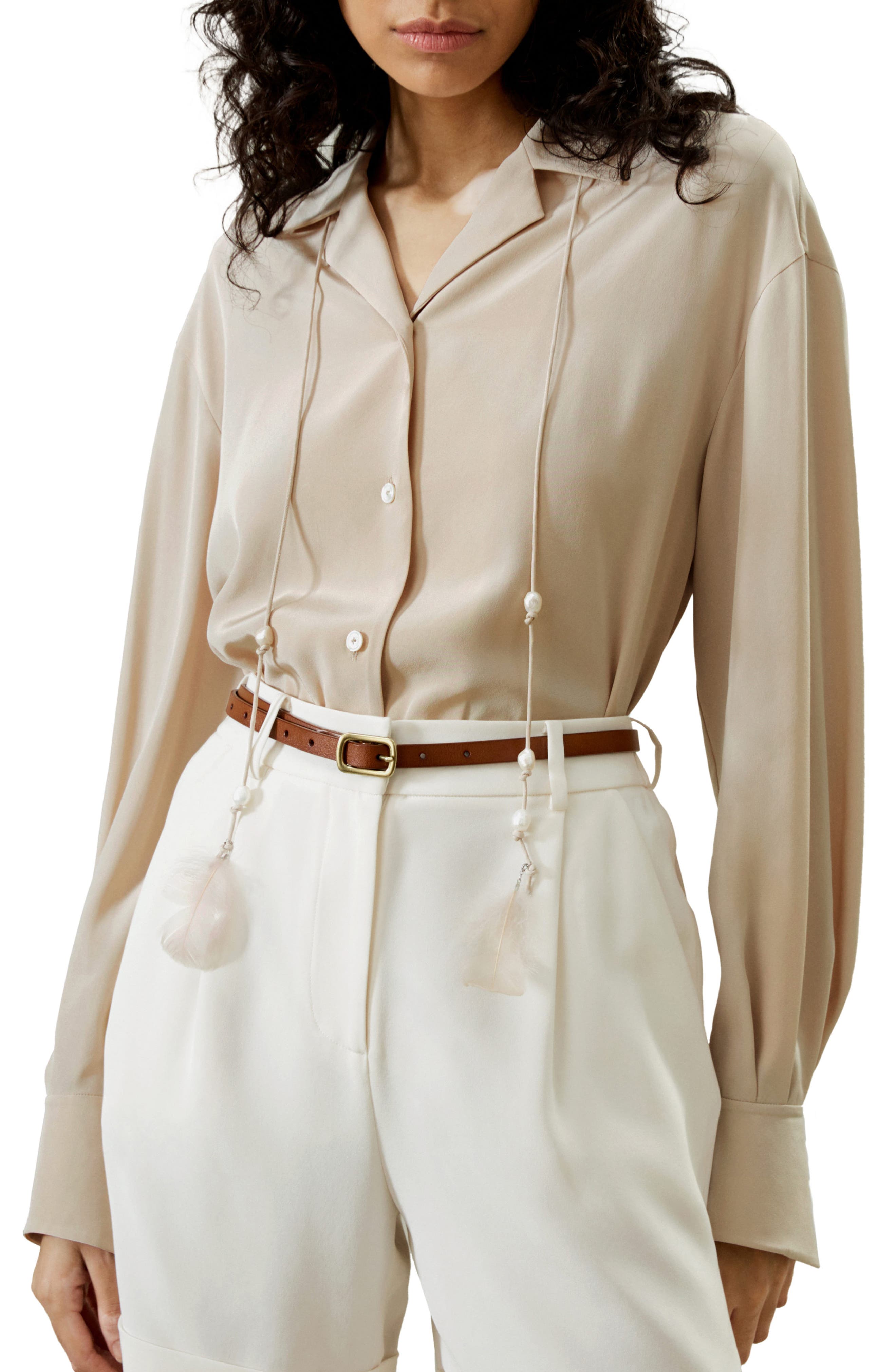 Tie-Detailed Silk Blouse - image 3