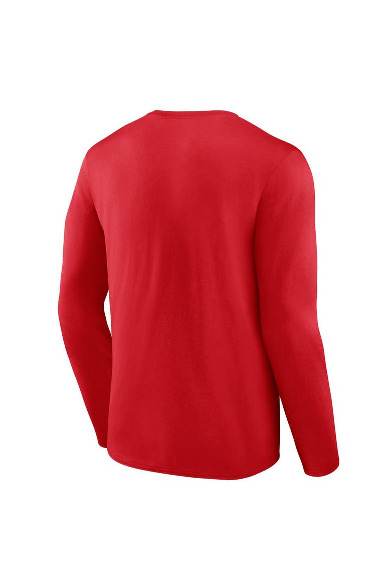 Men's Logo Athletic Red Cincinnati Reds Heart & Soul Long Sleeve T-Shirt, Alternate, color, Red