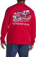 vineyard vines Big & Tall Santa Paws Long-Sleeve Graphic T-Shirt