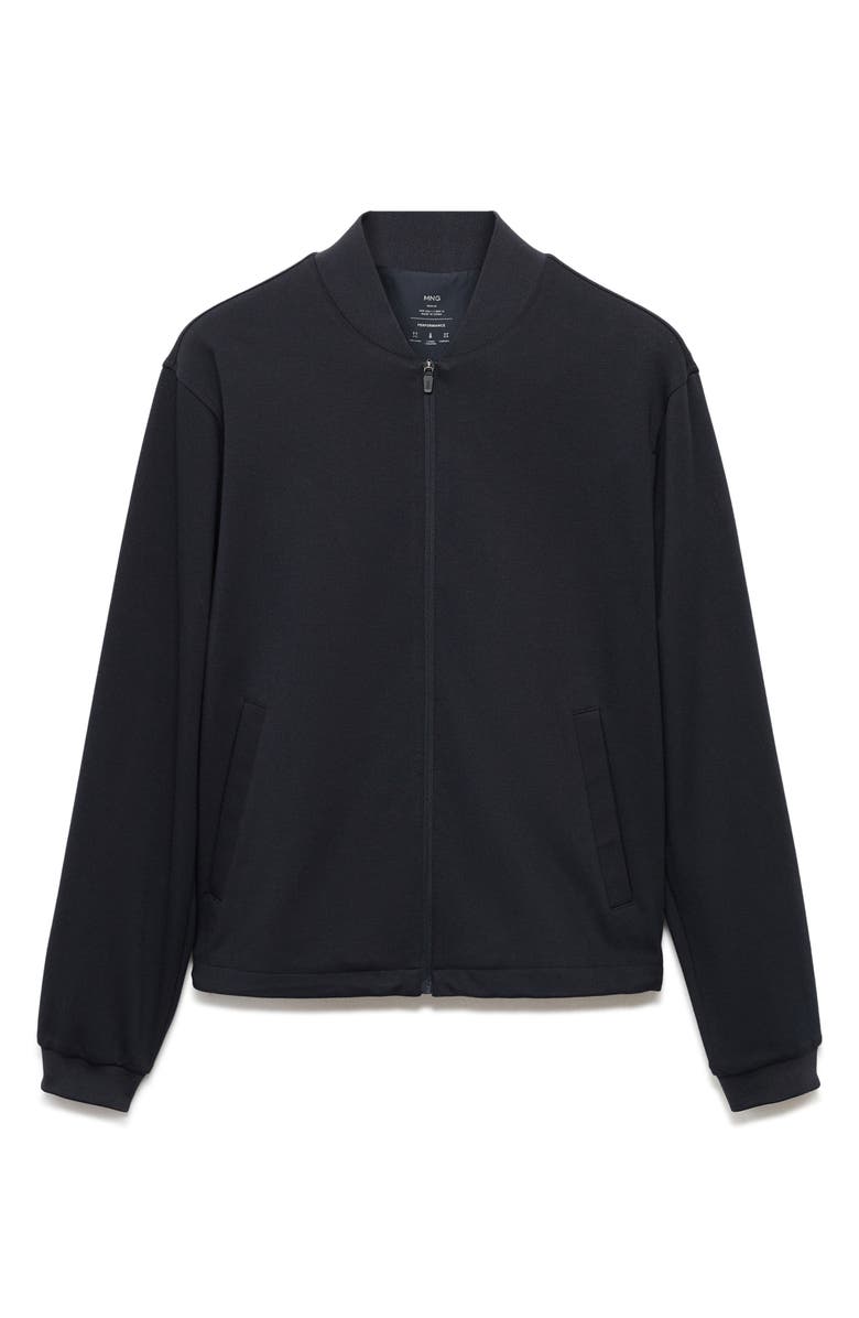 MANGO Thermoregulated Bomber Jacket, Alternate, color, Navy