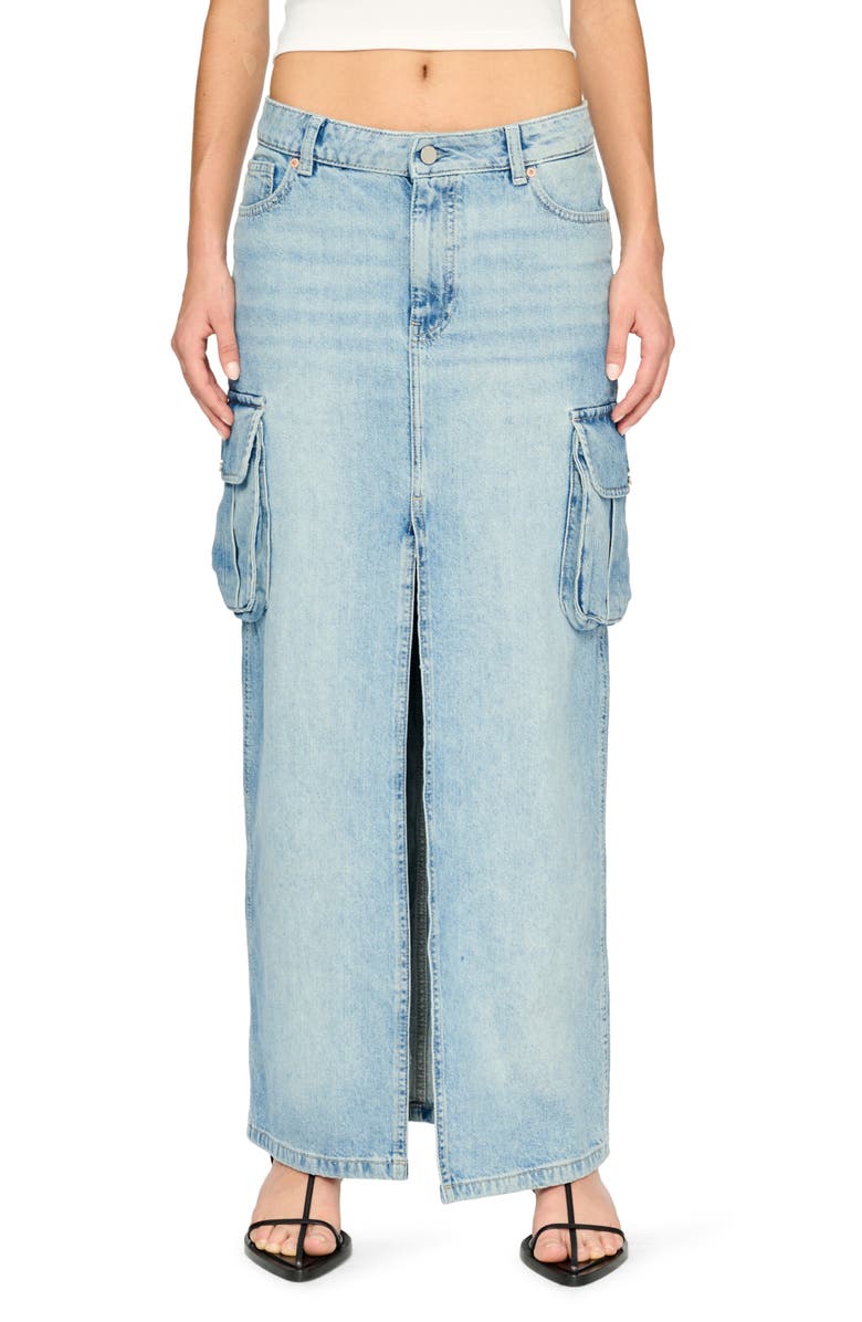 DL1961 Asra Denim Cargo Maxi Skirt, Main, color,
