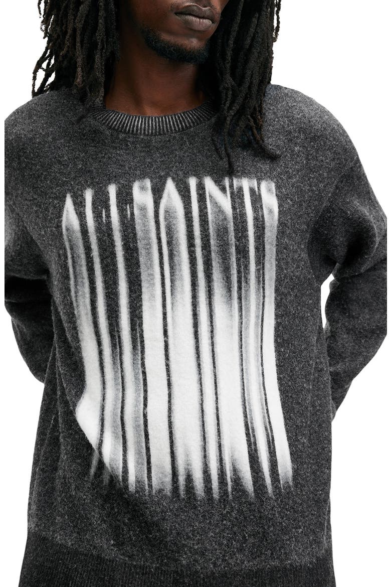 Fayde Logo Alpaca & Wool Blend Sweater, Alternate, color, WASHED BLACK