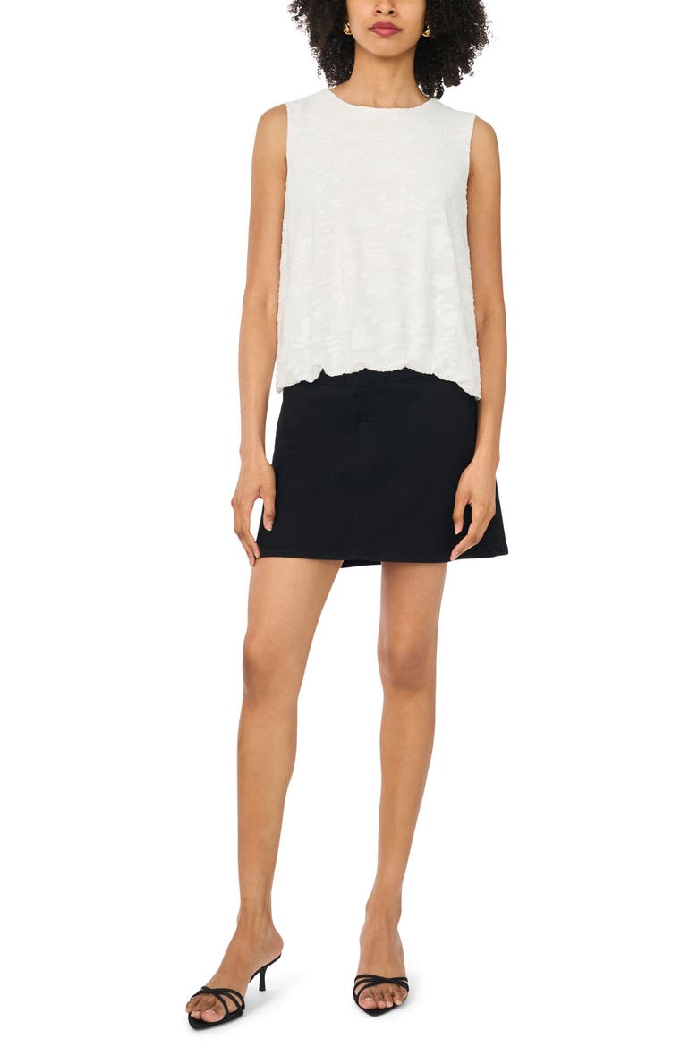 Bubble Hem Sleeveless Top, Alternate, color, NEW IVORY