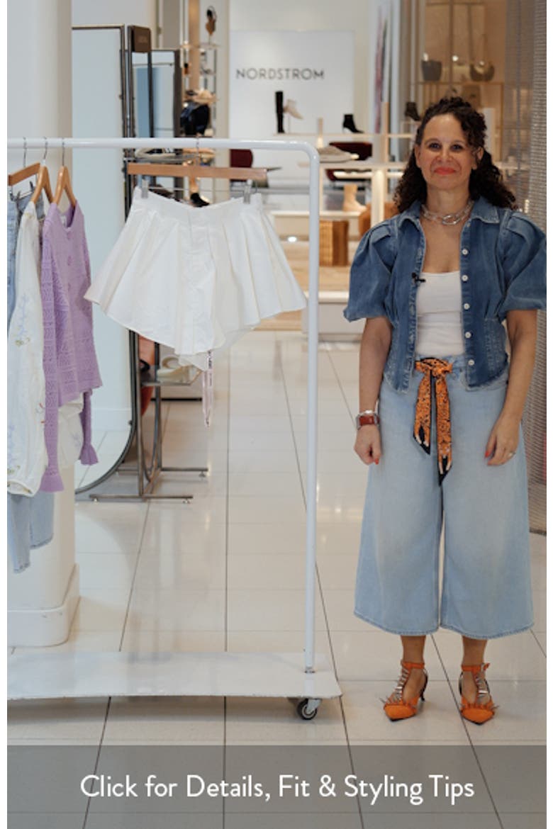 Lumi Pima Stretch Cotton Twill Flare Shorts video