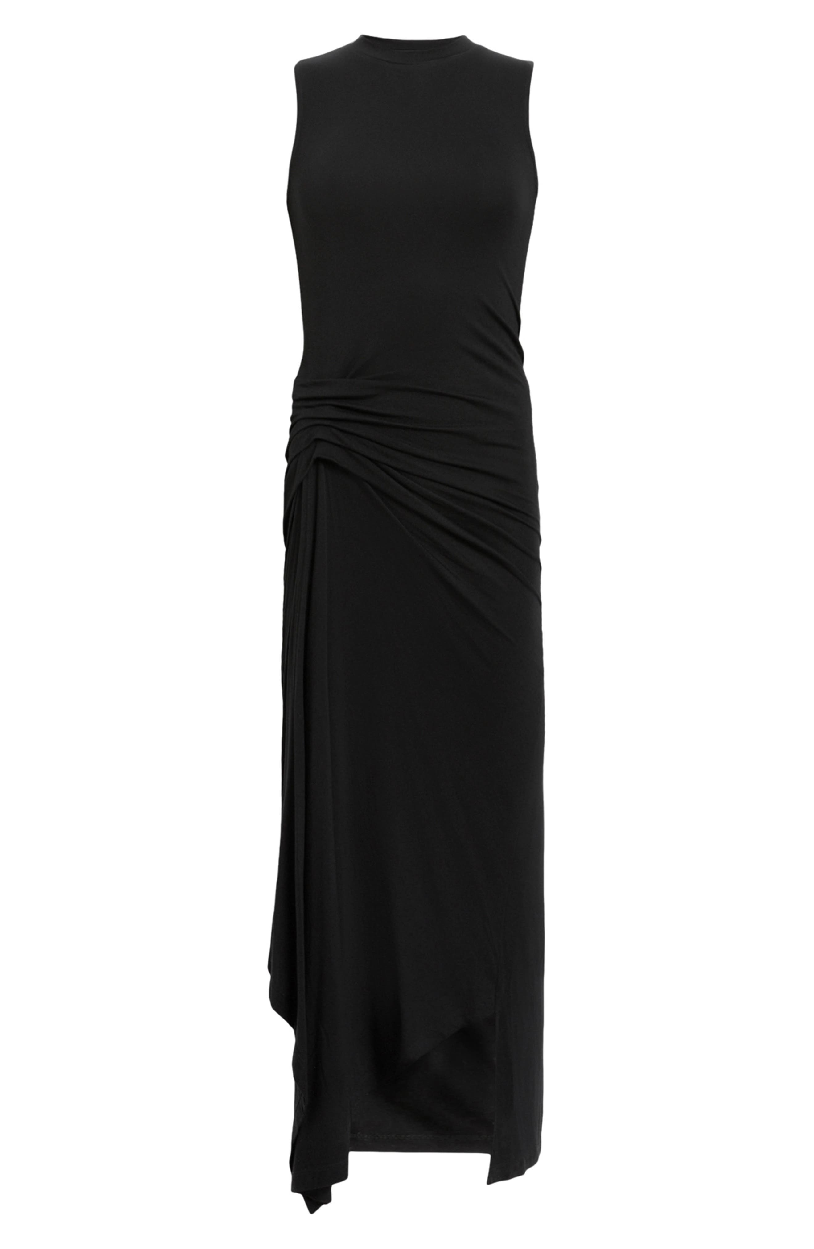 AllSaints Rivi Draped Sleeveless Midi Dress (Women) | Nordstromrack