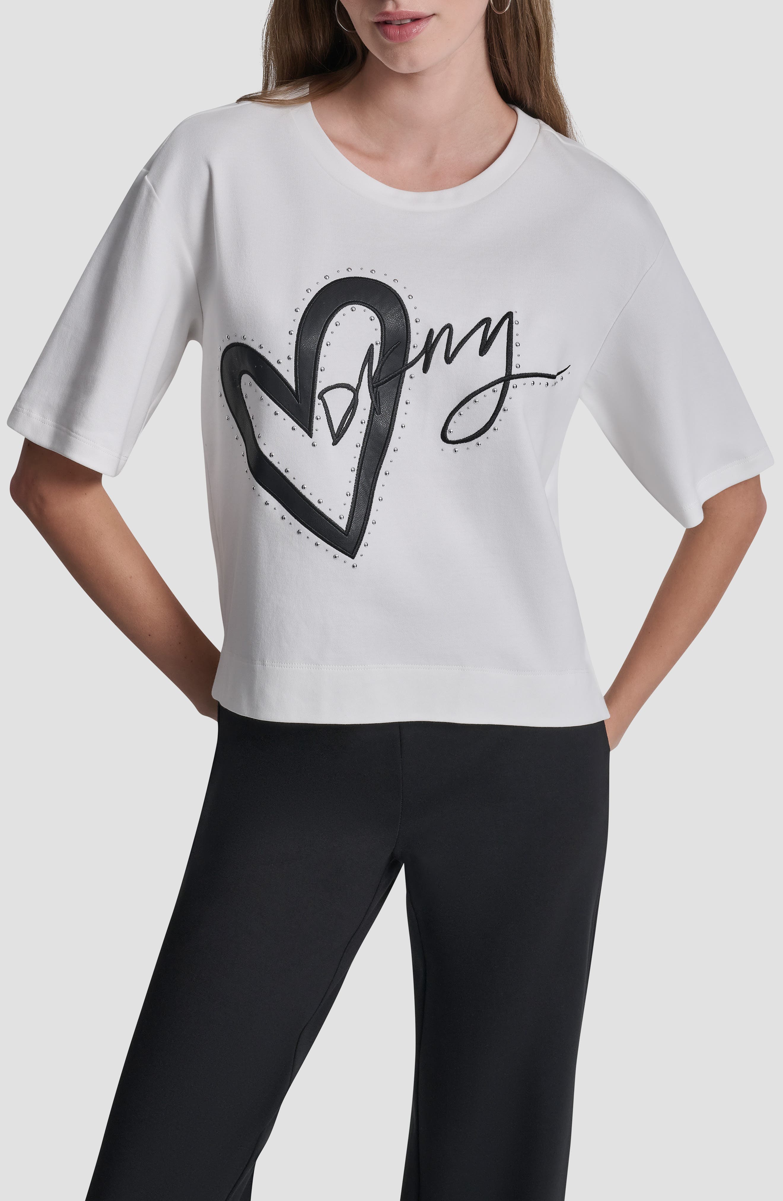 Stud Heart Applique T-Shirt - image 3