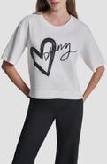 DKNY Stud Heart Appliqué T-Shirt