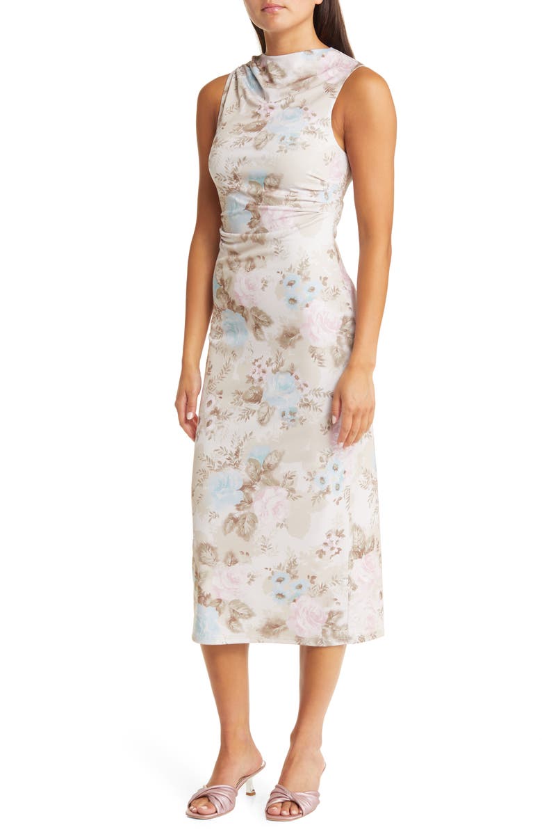 WAYF Siete Ruched Sheath Dress, Main, color,