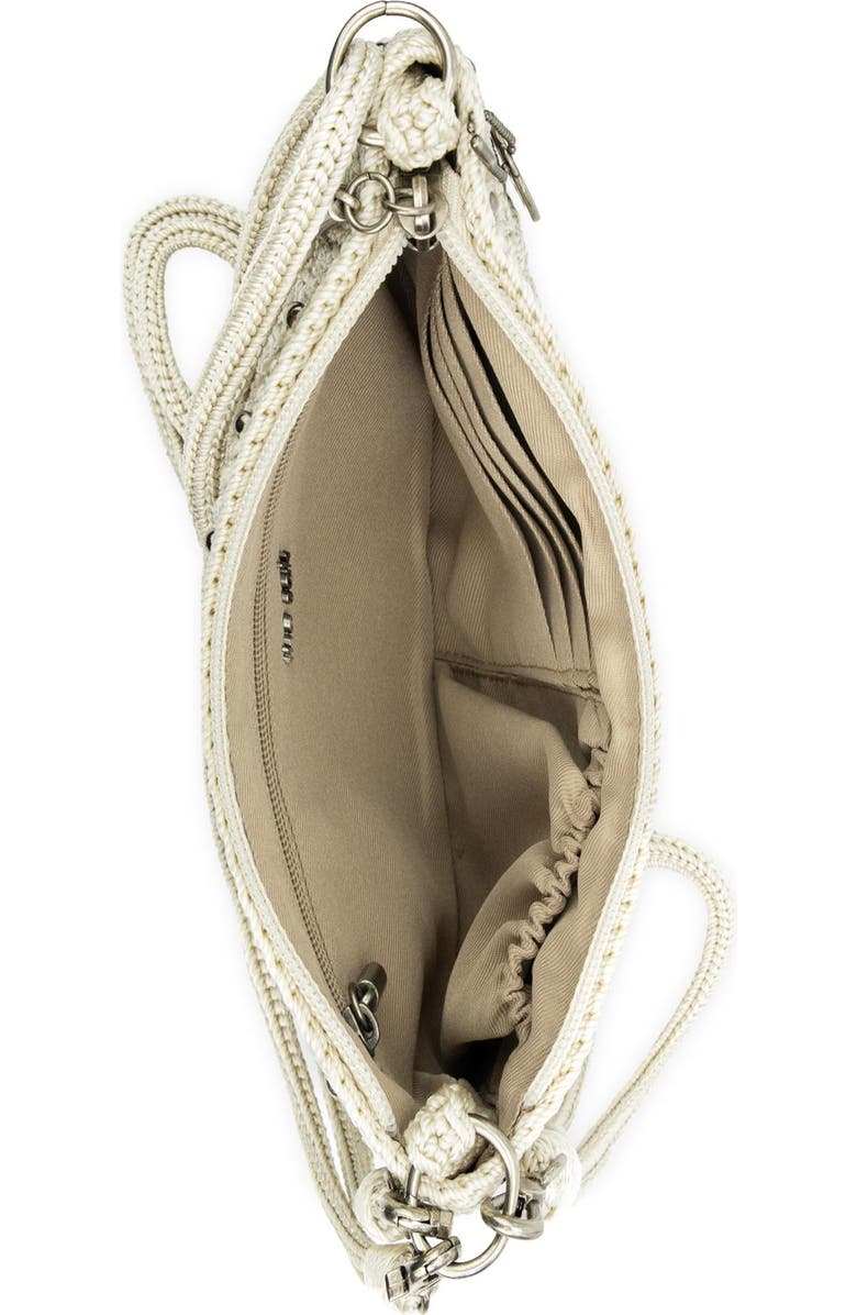 The Sak Vita Hand Crochet Crossbody Wristlet, Alternate, color, Natural Medallion