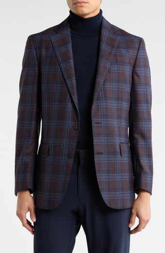 Brooks Brothers Plaid Notch Lapel Wool Sport Coat