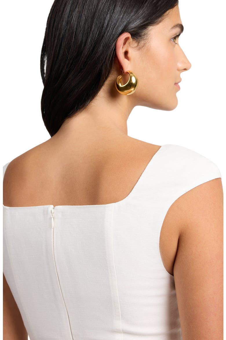 Linen Peplum Top, Alternate, color, WHITE