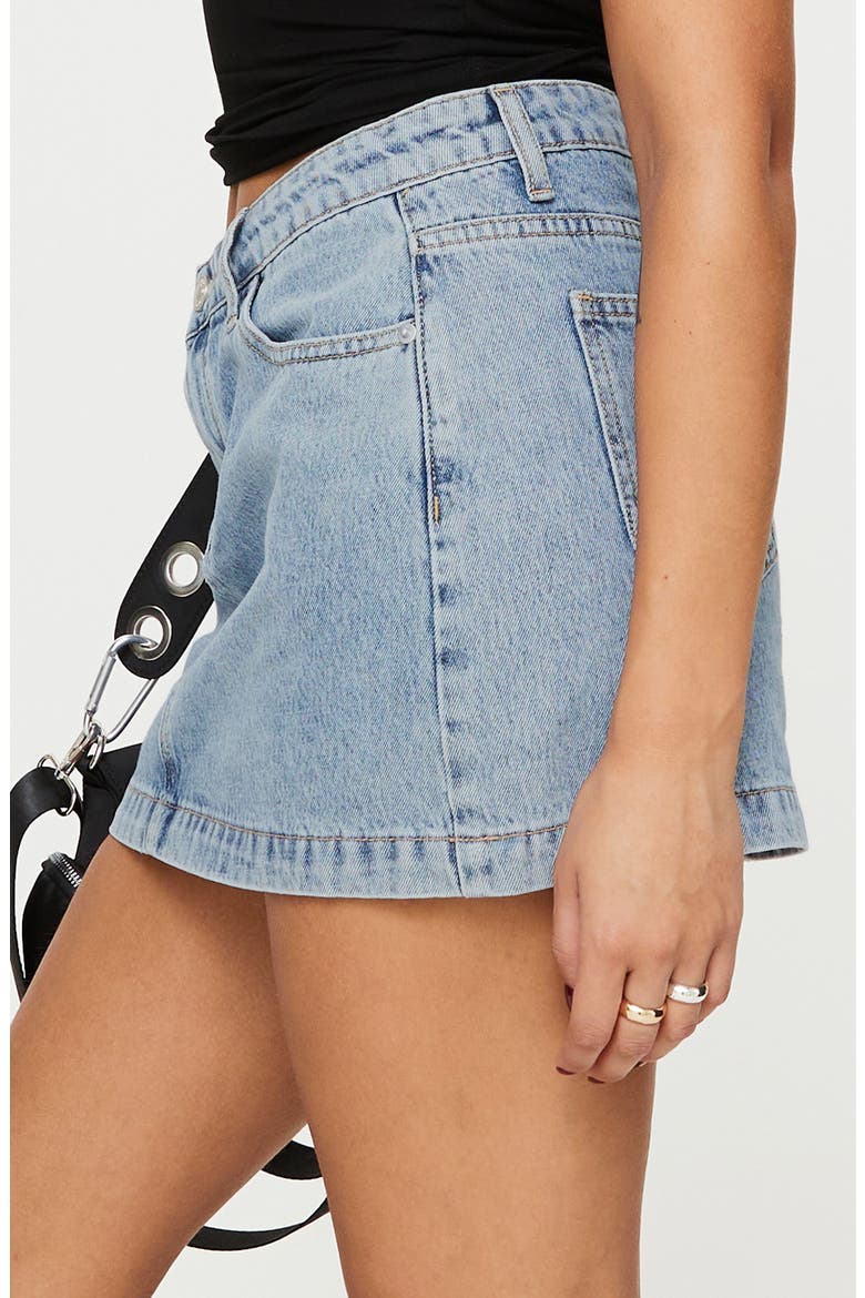 Nickei Denim Miniskirt, Alternate, color, BLUE