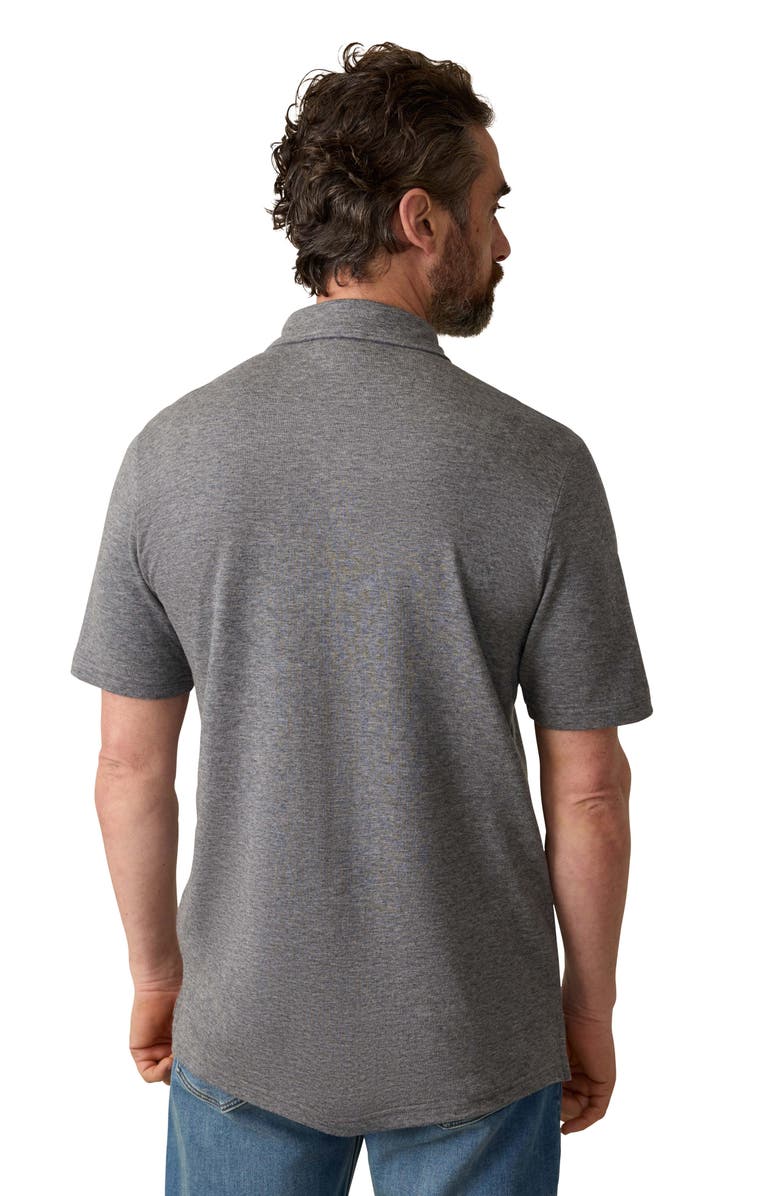 Faherty Cloud Cotton Blend Polo, Alternate, color, Med Grey Heather